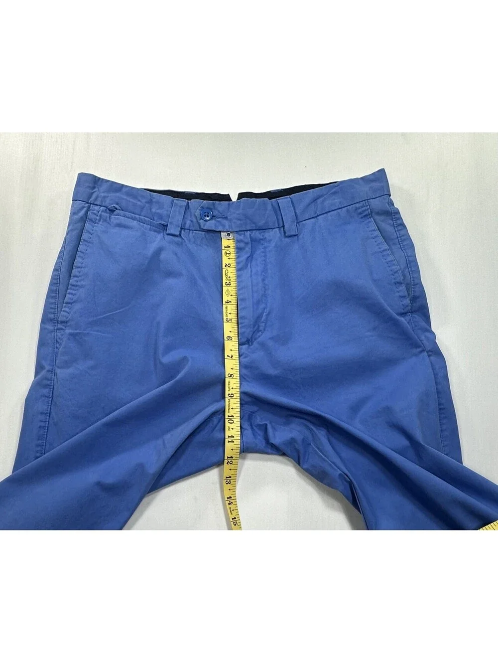 Cremieux 100% Cotton Flat Straight Chinos Blue Mens 33/32
